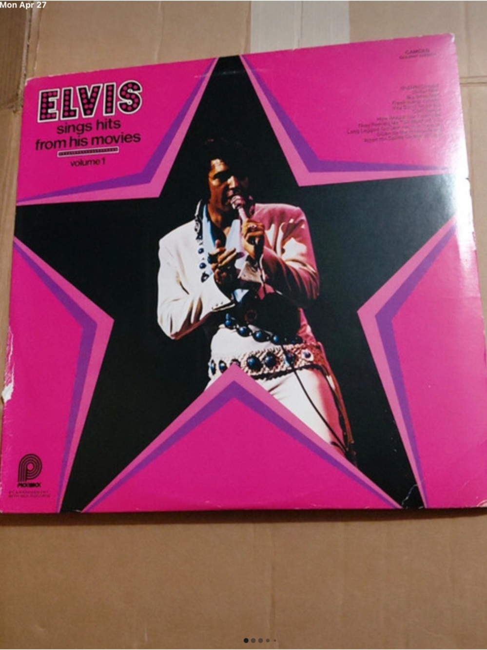 Elvis Presley Song Hits From His Movies 1972 LpCas2567